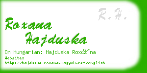 roxana hajduska business card